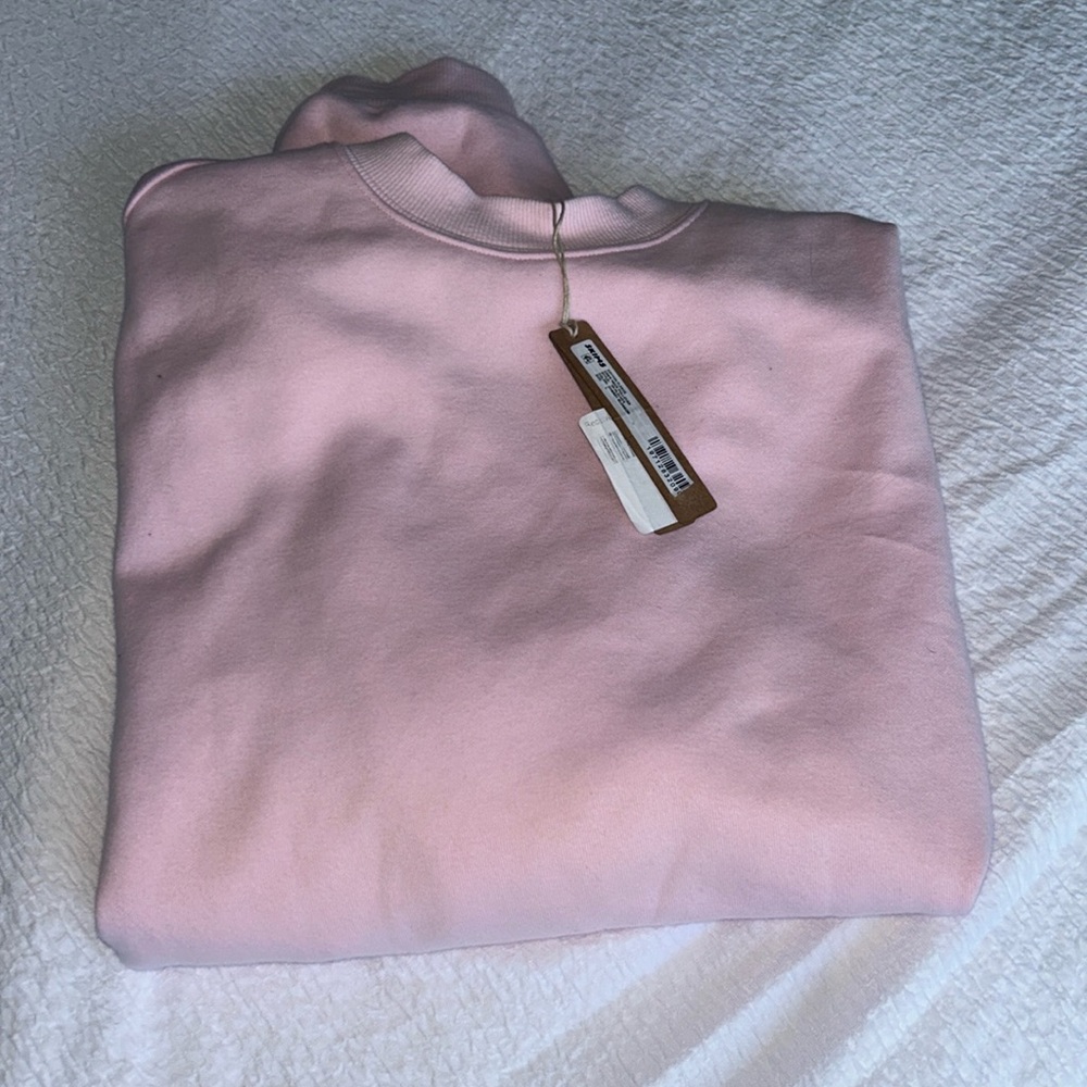 skims cotton fleece crewneck pullover cherry blossom